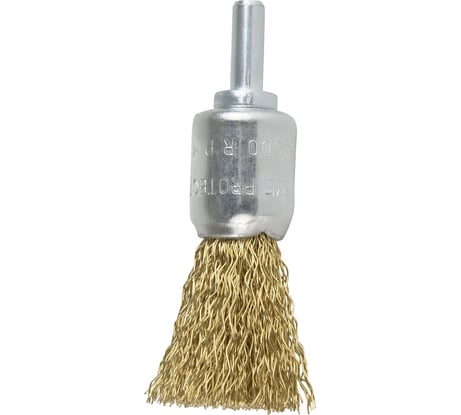 Щетка кистевая волнистая с хвостовиком 19 мм, проволока - латунь 0.30 мм DEBEVER DB80163391