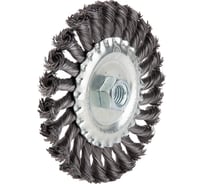 Щетка дисковая витая 125 мм, M14, проволока - сталь 0.50 мм DeBever P125TL14