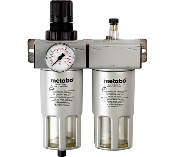 Фильтр-регулятор-маслёнка FRL-180 1/4" Metabo 0901063869 1