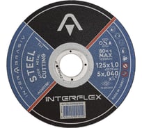 Отрезной круг Steel A060TBF 125x1x22 мм, Т41, металл Interflex 4078121010