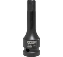 Головка-бита 6-гранная ударная 11 мм, 1/2" DR Forcekraft FK-24407811MPB(27059)
