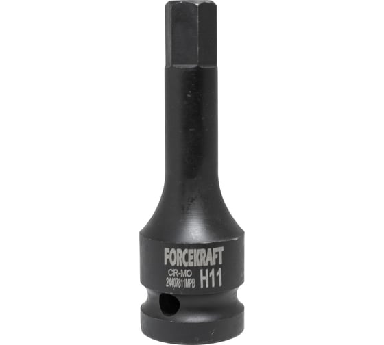 Головка-бита 6-гранная ударная 11 мм, 1/2" DR Forcekraft FK-24407811MPB(27059) 1