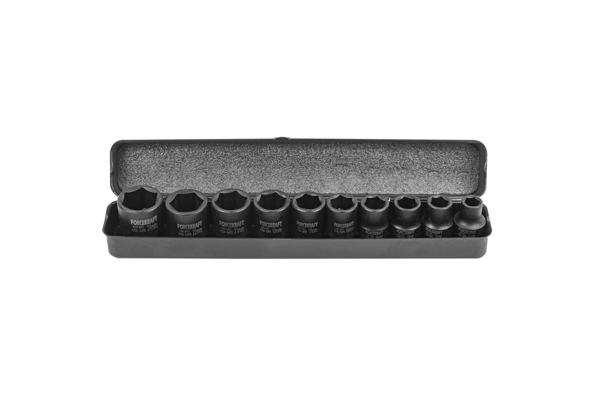 Набор головок ударных 1/2" DR, 6-граные, 10 предметов (10, 12, 13, 14 ...