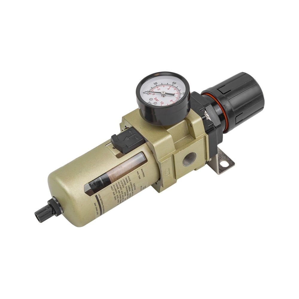 Фильтр-регулятор с индикатором давления Forcekraft для пневмосистем 3/8 ...