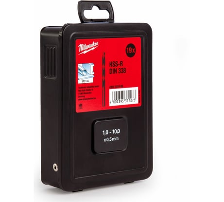 Набор сверл по металлу HSS-R, 19 шт. Milwaukee 4932352468