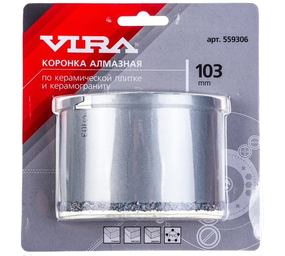 Кольцевая коронка по керамической плитке (103 мм) Vira 559306