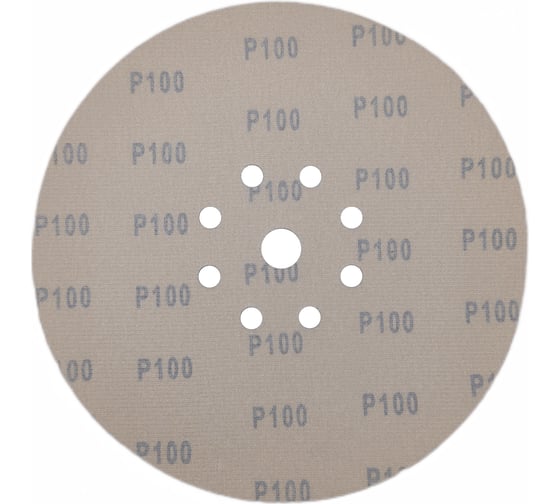 Круг шлифовальный GOLD 225 мм, P100, на липучке, 1 шт, 9 отверстий PADU GOLD-D225-P100-9-1