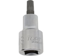Головка торцевая со вставкой Spline M8, L=55 мм, 1/2"DR TOPTUL BCHA1608