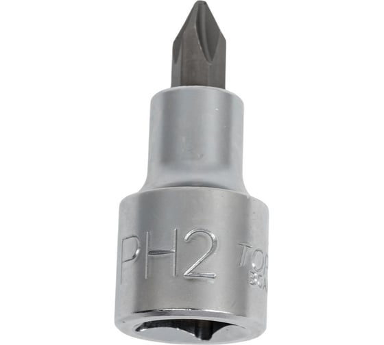 Головка торцевая со вставкой PH2, L=55 мм, 1/2"DR TOPTUL BCAA16P2