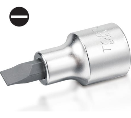 Головка торцевая со вставкой SL5.5, L=37 мм, 1/4"DR TOPTUL BCCA085E