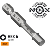Бита TORSION STRONG HEX6, 50 мм, 10 шт, бокс, E6.3 NOX 338650