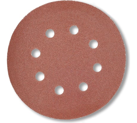 Круг абразивный на велюровой основе Р180, 10 шт, 125 мм, 8 отверстий Toolberg Лк-00012251