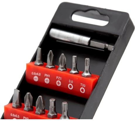 Набор бит 15 шт., с магнитным держателем Vira 554101