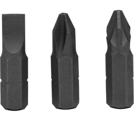 Набор бит (3 шт; SL0.6х5; PH1; PZ1; 25 мм) Vira 554103