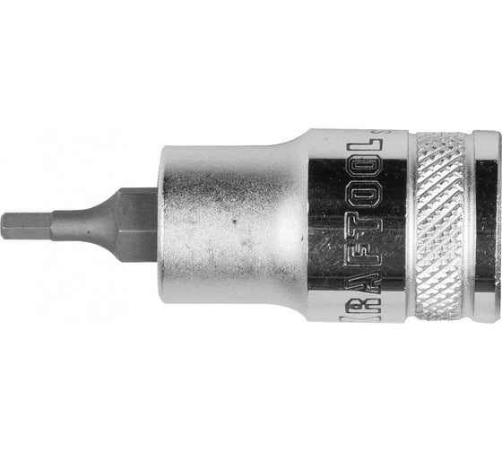 Торцовая бита-головка KRAFTOOL INDUSTRIE QUALITAT HEX3, S2, сатинированная, 1/2" 27908-03_z01 1