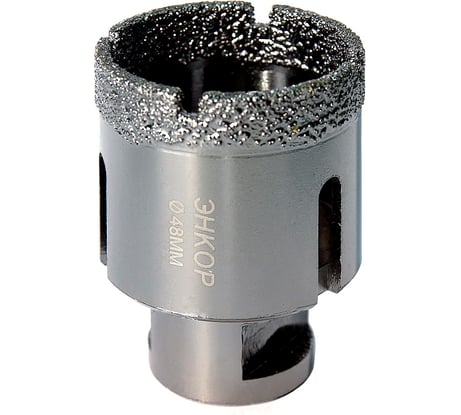 Коронка алмазная по керамограниту (48 мм; М14) для УШМ Энкор 48311