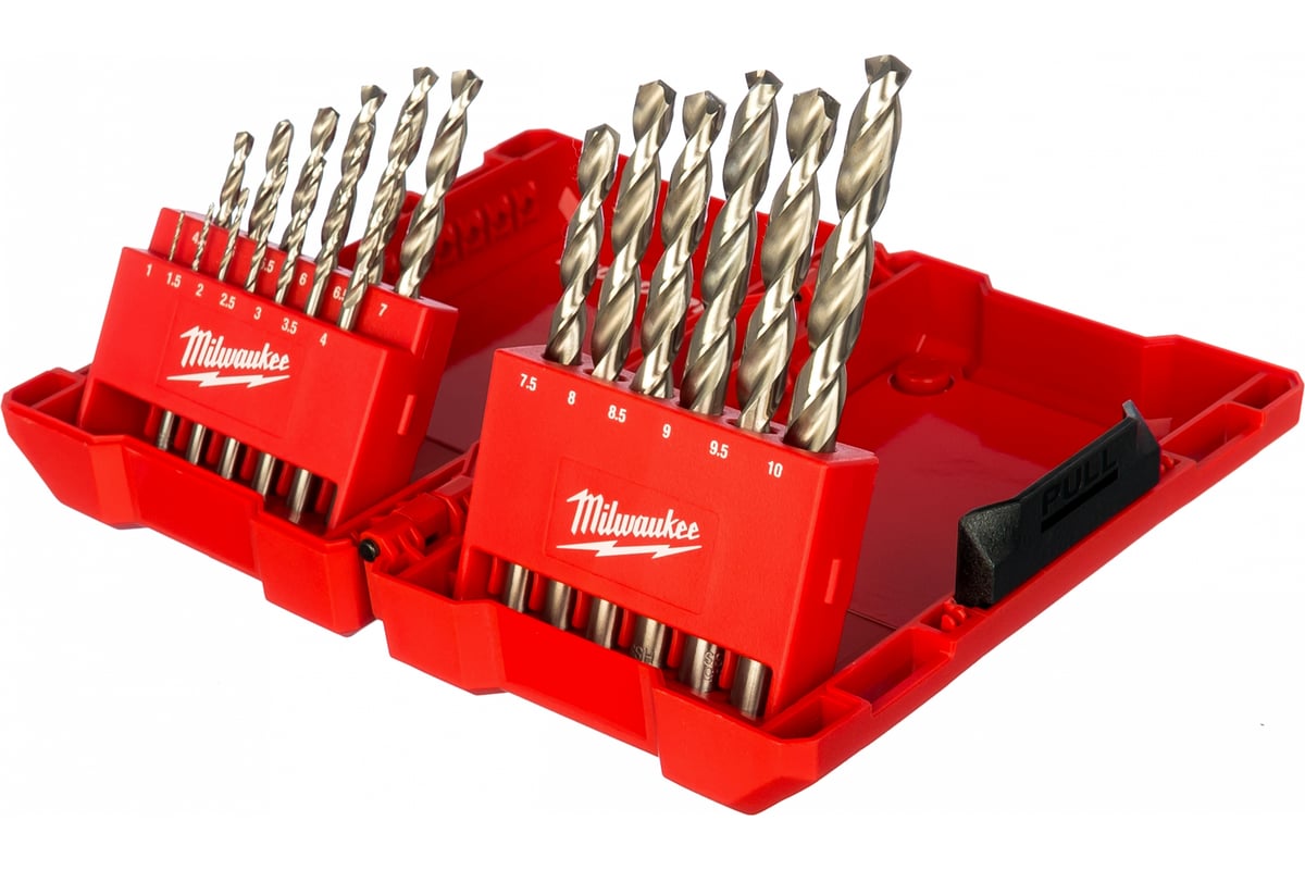 Набор сверл по металлу HSS-G THUNDERWEB 19 шт Milwaukee 4932352374 ...