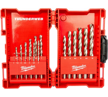Набор сверл по металлу HSS-G THUNDERWEB 19 шт Milwaukee 4932352374