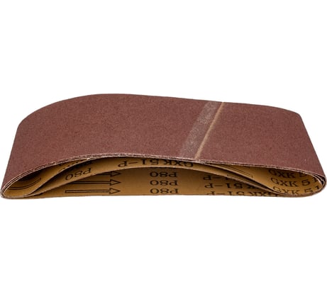 Лента бесконечная (3 шт; 100x610 мм; P80) для ленточных шлифовальных машин Biber 70373 тов-173662