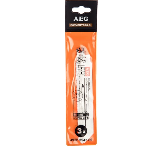 Полотно SZ BL 152X1.8 (3 шт) для сабельной пилы AEG 4932354789