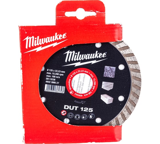 Алмазный диск DUT 125 Milwaukee 4932399527 1