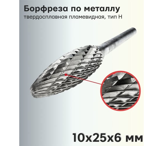 Шарошка по металлу H1025M06 TORGWIN T345843