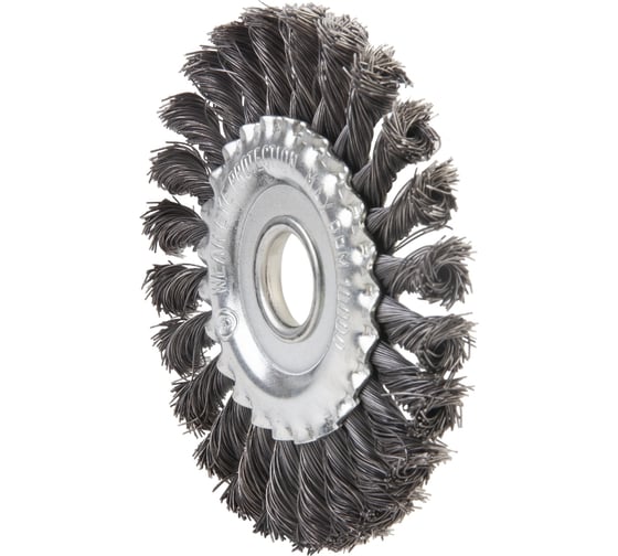 Дисковая щётка плетёная DeBever VSM AG 125 мм x 22,2 мм, проволока - INOX 0,50 мм арт. P125TK22 INOX