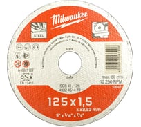 Отрезной диск 125х22.2х1.5 мм Milwaukee 4932451479