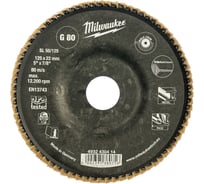 Лепестковый диск ZIRCONIUM (125х22.2 мм, Р80) Milwaukee 4932430414