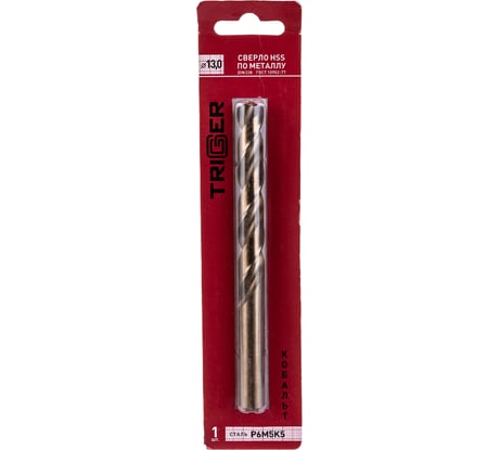Сверло по металлу КОБАЛЬТ (13х151х101 мм; Р6М5К5) ТРИГГЕР 74330 тов-122275