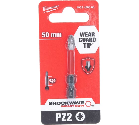 Насадка SHOCKWAVE (PZ2, 50 мм, 1 шт.) Milwaukee 4932430865 - выгодная цена, отзывы, характеристики, фото - купить в Москве и РФ