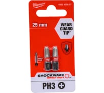 Насадка SHOCKWAVE (PH3, 25 мм, 2 шт.) Milwaukee 4932430857