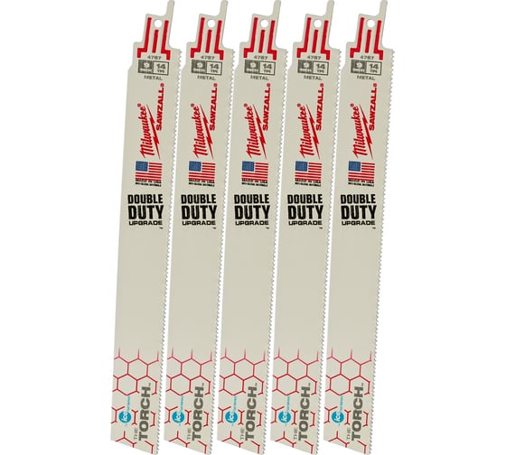 Полотно для сабельной пилы THE TORCH (230x1.8 мм, Ice Edge, 5 шт.) Milwaukee 48004787 1