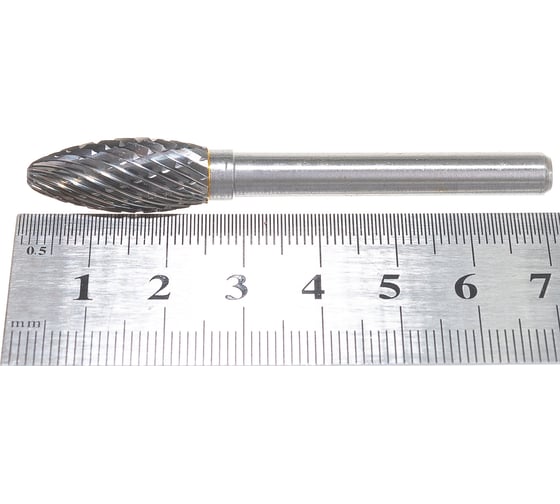 Борфреза твердосплавная тип H форма пламени (10х25 мм; хвостовик 6 мм) MESSER H1025M06