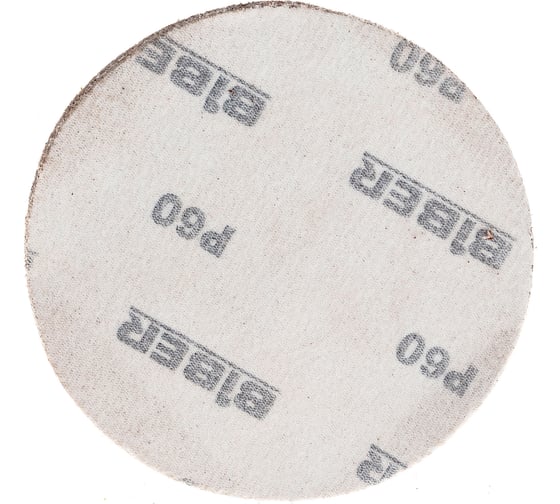 Круг абразивный (5 шт; 125 мм; Р60; Velcro) Biber 70662 тов-080374