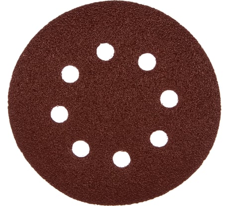 Круг абразивный с перфорацией (5 шт; 125 мм; Р60; Velcro; 8 отв) Biber 70682 тов-165722