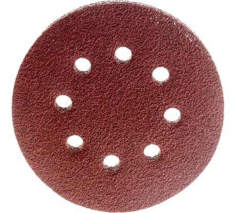 Круг абразивный с перфорацией (5 шт; 125 мм; Р40; Velcro; 8 отв) Biber 70681 тов-165721