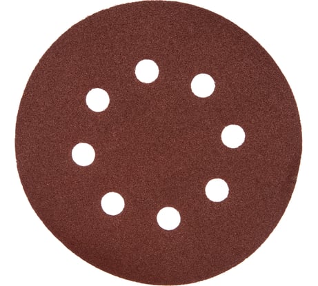 Круг абразивный с перфорацией (5 шт; 125 мм; Р150; Velcro; 8 отв) Biber 70686 тов-165726