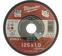 Отрезной диск PRO+ (125х22.2x1 мм) Milwaukee 4932451487