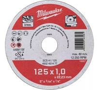 Отрезной диск 125х22.2х1 мм Milwaukee 4932451477