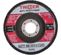 Диск лепестковый по металлу (115х22 мм; P60) для УШМ ТРИГГЕР 70352 тов-158862