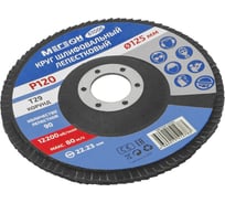 Круг шлифовальный лепестковый 125 мм, P120, 10 шт 61006-10 МЕГЕОН к0000396367