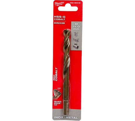 Сверло по металлу HSS-Co (11.0 мм, 1 шт.) Milwaukee 4932363282