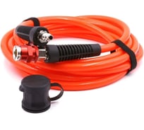 Шланг пневматический полиуретановый (15 м, 8х12 мм, быстросъем Rapid M+F латунь, 10-16 бар, красный) HQ-mech HQ-AH06-1512RED УТ000002511