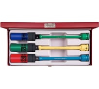 Набор ударных глубоких торцевых головок 17, 19, 21 мм, 1/2" DR и торсионных удлинителей 1/2" DR KING TONY 44906MP