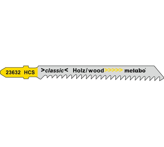 Пилки по дереву T111C (75х3 мм, HCS, 5 шт.) Metabo 623632000 1
