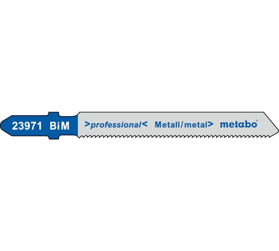Пилки по стали и цветным металлам T118AF (57х1.2 мм, BIM, 5 шт.)  Metabo 623971000 1
