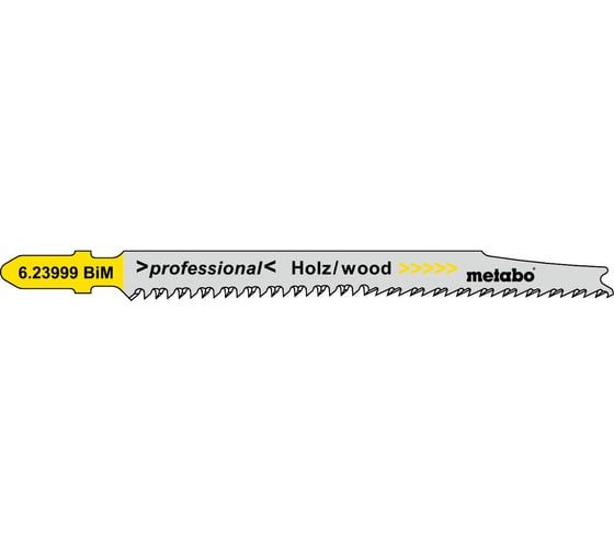 Пилки по дереву T308BF (93х2.2 мм, BIM, 5 шт.) Metabo 623999000 1