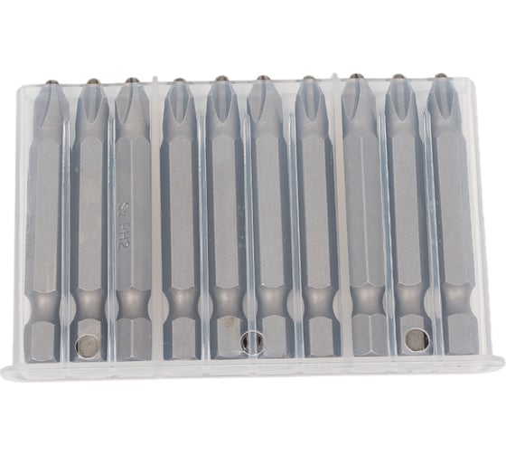Бита PH 2, 50 мм, 1/4", S2, 10 шт GRAPHITE 57H958