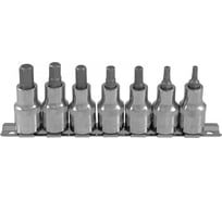 Набор насадок торцевых с 6-гранными вставками-битами (1/2"DR, H4-H10, 7 шт.) Ombra 912207